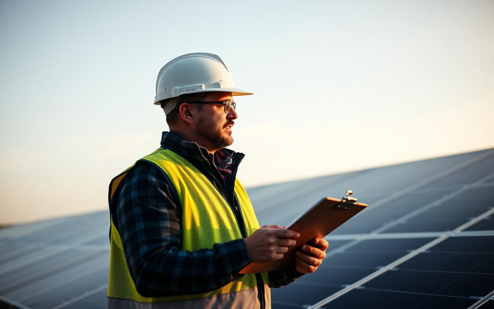 Solar installation under third-party inspection and verification