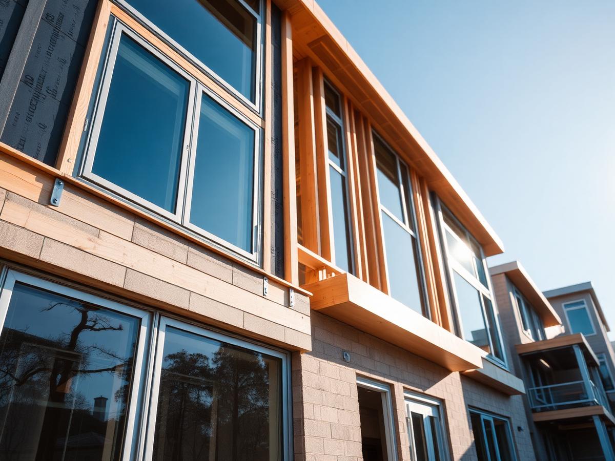Installed impact-rated window on a completed exterior